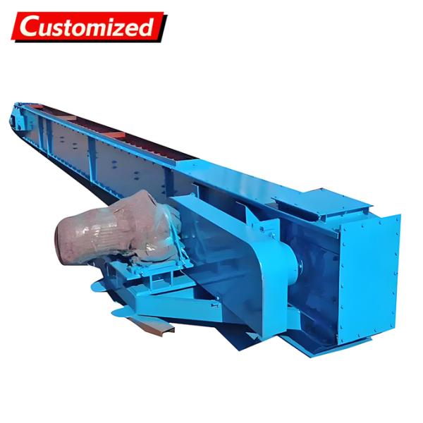 Durable and Easy Clean Adjustable Speed Chain Scraper Conveyor for Material Transmission