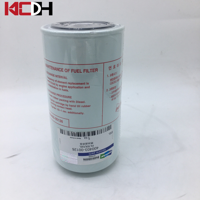 Doosan DX150 DX215-9 Excavator Engine Spare Parts Fuel Filter 400403-00126