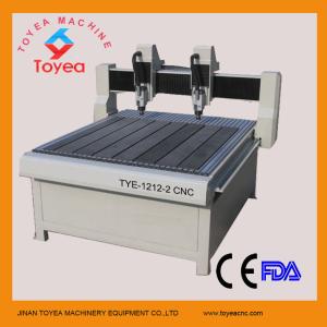 China Square linear rail CNC Dual heads engraving machine TYE-1212-2 factory