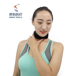 China Best Self-heating Wholesale Tourmaline Heating Black Neck Brace for Pain Cervical Collar factory