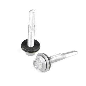 China 5.5x38 Custom Bi Metal Stainless Steel Roofing Screws Hex Flange Drilling Tail Screw factory