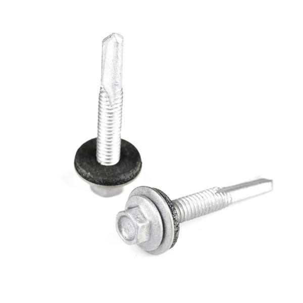 Wafer Head Hex Tek 5.5x38 Bi Metal DIN7504 Bimetallic Self Drilling Screw with