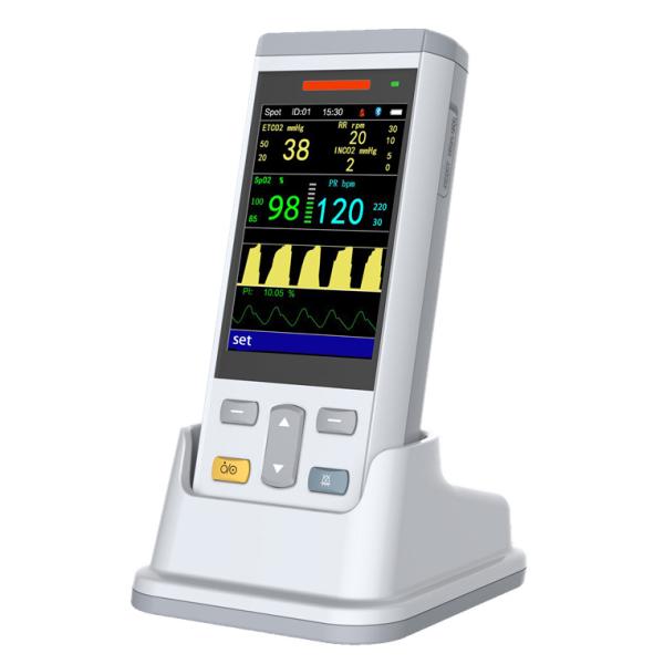 Veterinary Handheld Pulse Oximeter ETCO2 Monitor SpO2 Capnography Function For