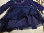 Fashion navy Children's Winter Clothes Embroidery Pattern Girls Sweater Dress