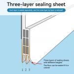 Insect And Dust Protection Door Bottom Seal Adhesive Noise Reduction