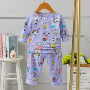 China Violet Age 2 Kids Pyjama Set Long Clothes And Trousers Skin Friendly 90cm Height factory