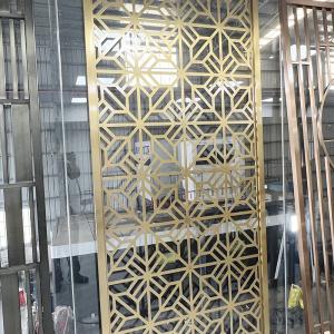 China Titanium Gold Chinese Lattice Stainless Steel Room Divider Partition 201 304 316 factory