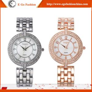 China YQ10 Luxury Rose Gold Watch Silver Color Watches Girls Woman Stainless Steel Quartz Watch factory