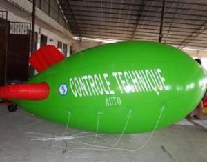 China Inflatable advertising blimp / inflatable giant helium airplane / flying green blimp factory