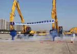 Yellow Color Concrete Pile Driving Machine High Construction Efficiency