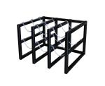Outdoor 2 Cylinder O2 Tank Rack Metal Fab Products Black