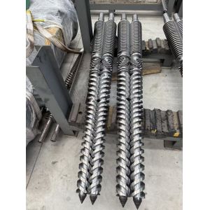 China Max Length 8000mm Twin-Conical Screw Assembly with Product Diameter 20-200mm and Chrome Plating Hardness HV 900-1000 for PVC Pipe on sale