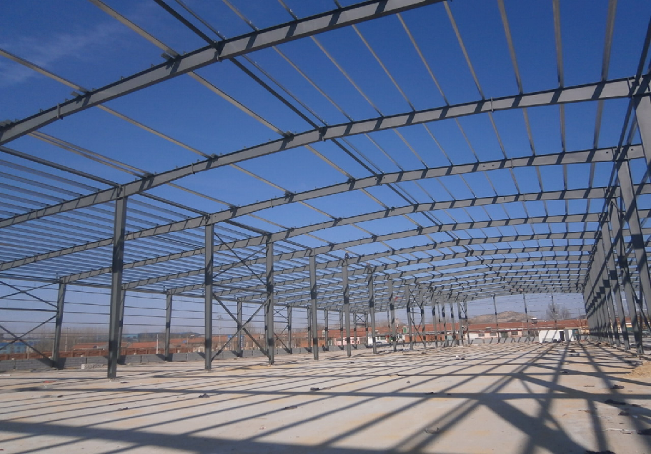 Food Workshop Q355B Steel Frame Building Construction Prefabricated Steel Packing Warehouse