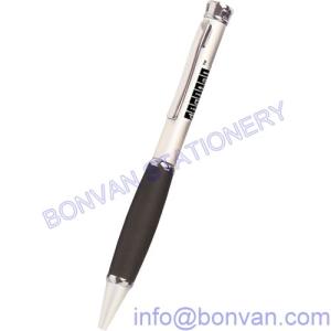 China jefferson metal pen, metal pen with rubber grip,gripped metal pen factory