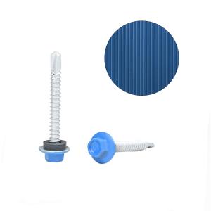 China Building Envelope System Fluorocarbon Baking 5.5x45 Stainless Steel Flange Teks Roof Screw factory
