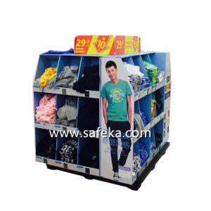 China OEM/ODM Corrugated Cardboard Full Pallet Displays for Clothes in Walmart Promotion factory