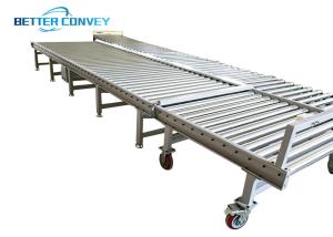 China Flat Bottoms T Slot 75 Mm Chain Drive Roller Conveyor Equipment factory