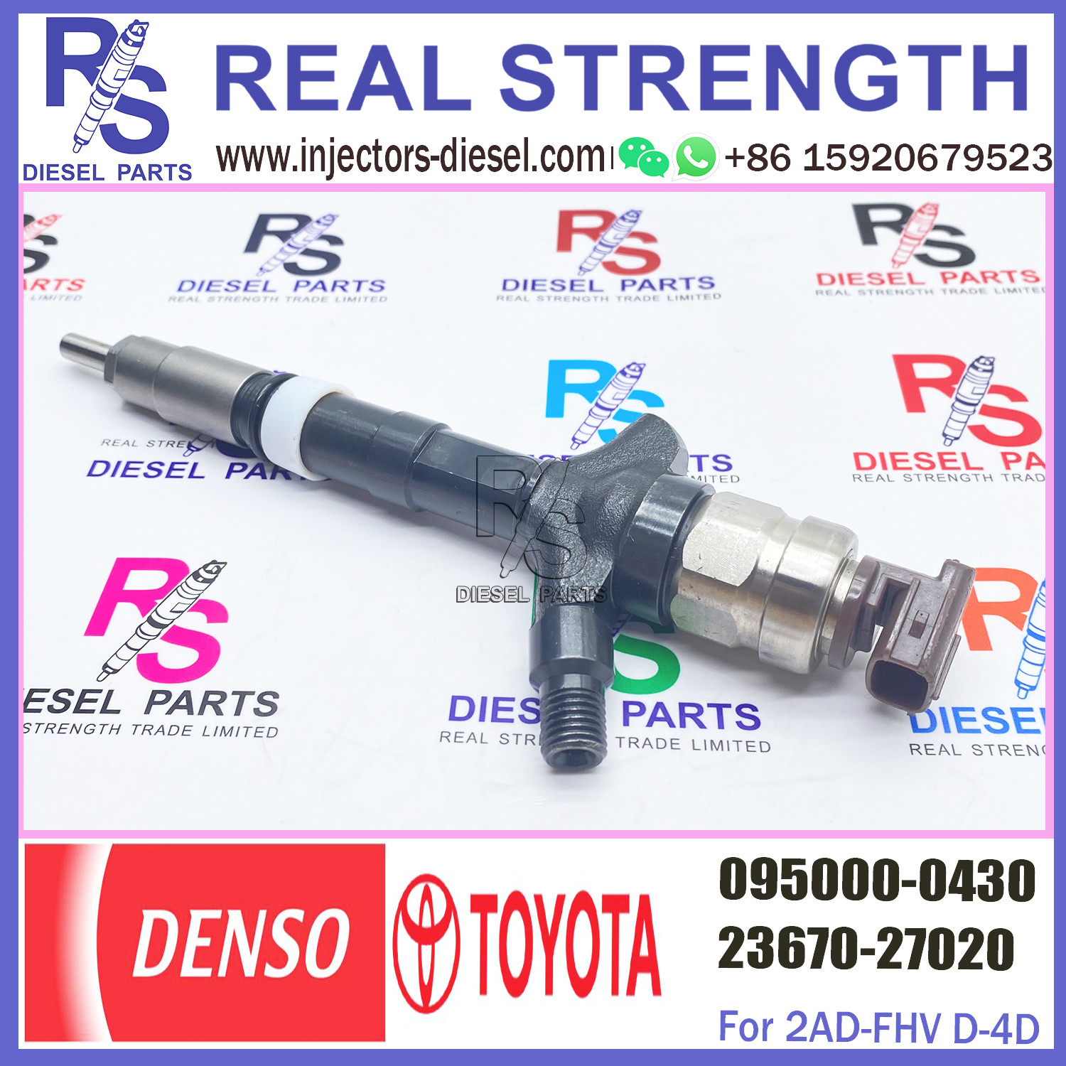 common rail injector 095000-0640,095000-0641,095000-0430 diesel injector 23670-27020,23670-29025