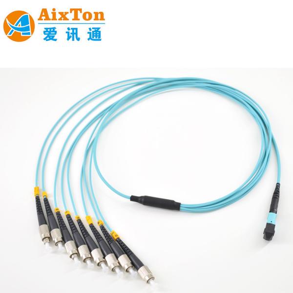 High Density MM OM3 MTP MPO 8 12 24 Core Fiber Patch Cord with Standard