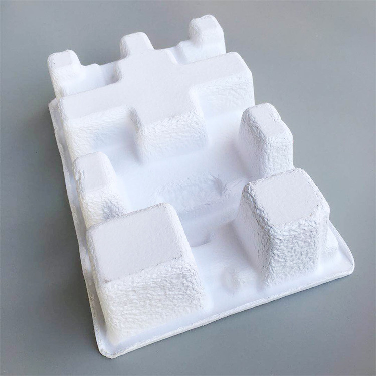 Degradable Environmental Friendly Dry Pressure White Sugar Cane Pulp Router Tray