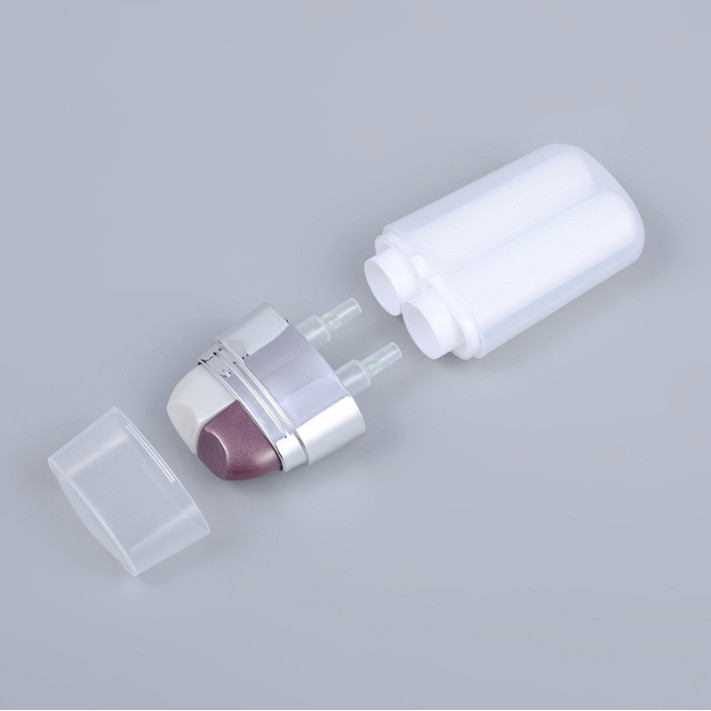 0.3liter PP PET Plastic Airless Pump Bottle Airless Cream Pump Bottle Dispenser Double Tube 0.2ml T