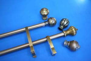 China American Style Aluminum Alloy Galvanized Pipe Curtain Rod 6.3 Metres 28mm factory