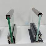 LED Light Glass Balustrade Aluminum Modern Railing Designs Frameless Tempered