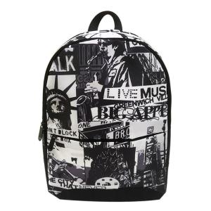 China Korean graffiti campus backpack simple junior high school student bag factory