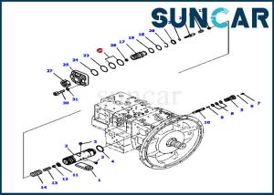 China 708-2L-45240 Main Pump Seal Ring For PC210-10 PC210LC-10 Komatsu Inner Parts factory