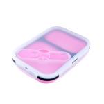 2 Compartment Lunch Box Silicone Household Products Collapsible Lunch Containers