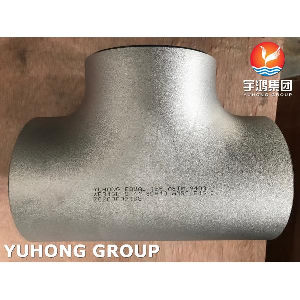 ASTM A403 WP316L Stainless Steel Seamless Buttweld Fittings Equal Tees