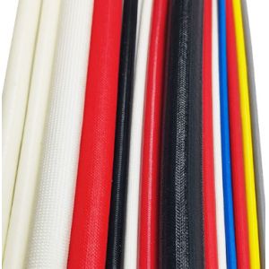 200c Silicone Fiberglass Sleeve 4kv , Fireproof Silicone Coated Fiberglass Tubing