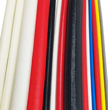 China 200c Silicone Fiberglass Sleeve 4kv , Fireproof Silicone Coated Fiberglass Tubing factory