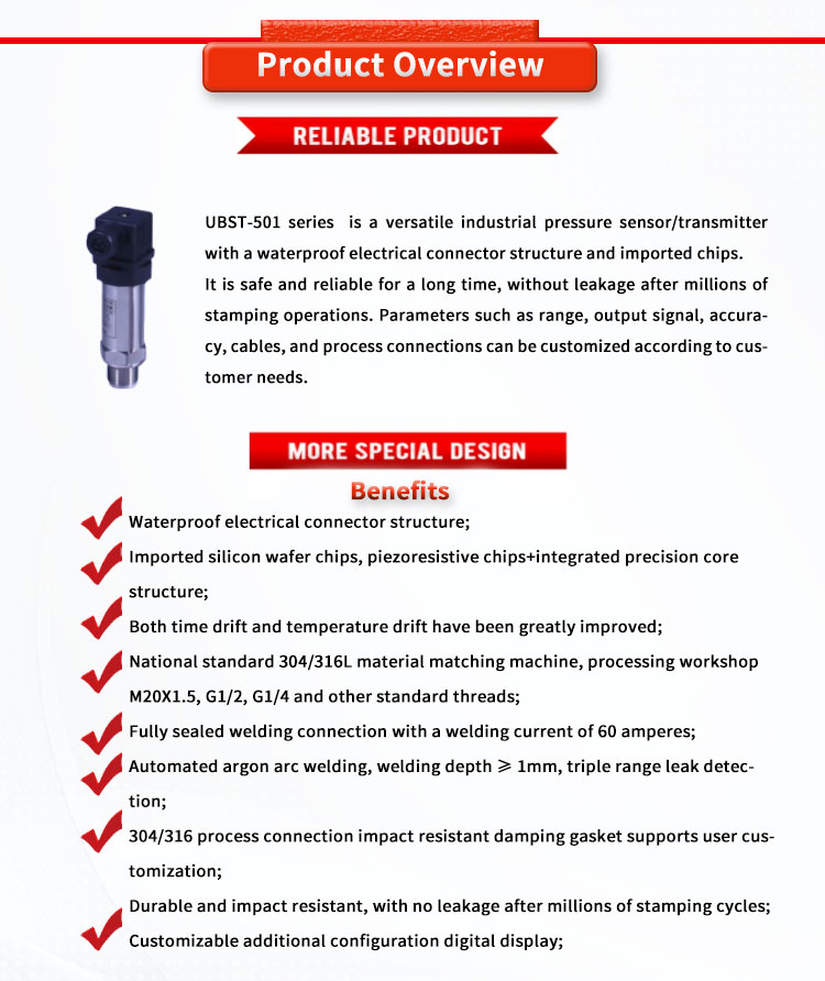 UBST-501Y UNIVO Transmitter The Ultimate Sensor for Versatile Pressure Measurement