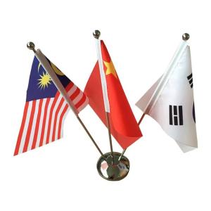 China Decoration Conference Printed Office Desk Flags 4 Color Fastness factory