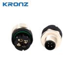 M12 Male Connector 5 Pin with Straight Cable Outlet 60V Industrial Circular