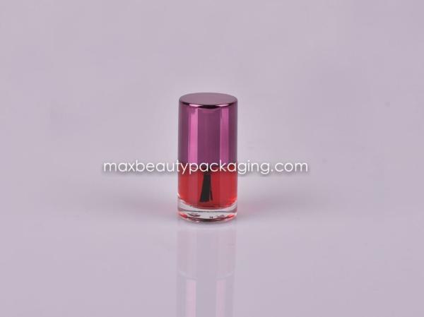 metalized color nail polish cap dupont filament brush small round bottle 6ml