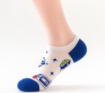 Jacquard Logo Ankle Length Socks Soft Hand Feeling Various Pattern Available