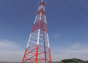 China 70m GSM Telecom Steel Tower Galvanized Steel Bar 3 Legged Angle Structure factory
