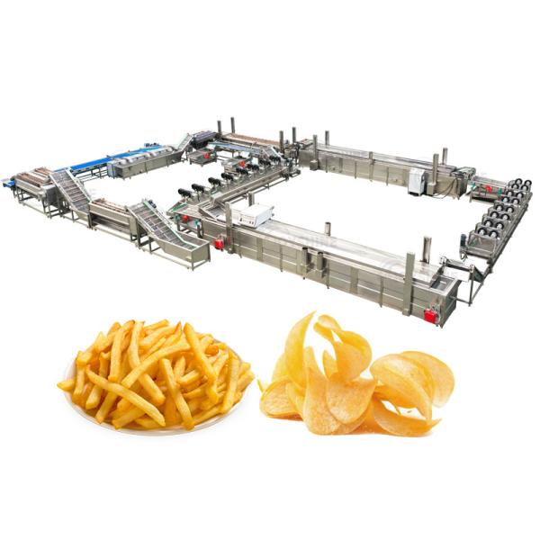 Potato Chips Production Line Fully Automatic French Fries Machine 8500*1100