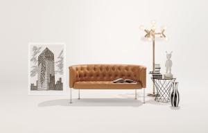China Household Haussmann Modern Upholstered Sofa 3 Seats With Comfortable Arm factory