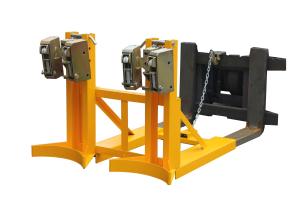 China 720Kg automatic electrical Stable Forklift Drum Lifter with Two Drums factory