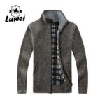 Full Zip Male Cardigan Clothing Zip Up Thicken Utility Knit Large Size Men Men's