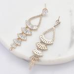 Female Tassel Zircon Earrings Multi-Layer Long Earrings Beautiful Gifts For