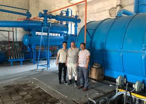 China Petrol Pyrolysis Tyre Recycling Plant Carbon Black 10 Ton factory