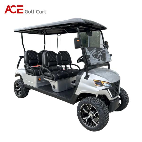 Four Passengers Electric Golf Cart With 80km Range LED Lights And Carplay