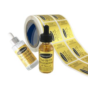 Perfume Glass Bottle Custom Sticker Cosmetic Adhesive Gold Foil Customized