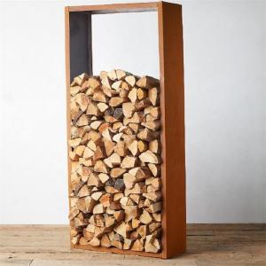 China Fuxin Rectangular Corten Steel Log Holder 2mm-4mm Thickness factory