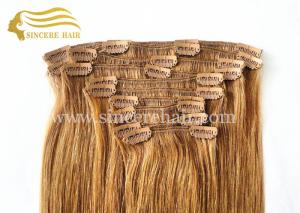 China 55 CM Clip In Hair Extensions - 22&quot; Straight Full Set of 10 Pieces Clip In Remy Human Hair Extensions for Sale factory