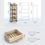 920MM 1400MM Steel Vegetable Fruit Display Rack Foldable For Supermarket ISO9001